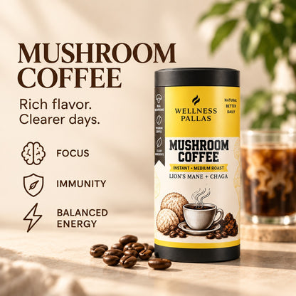 Mushroom Coffee with Lion’s Mane + Chaga