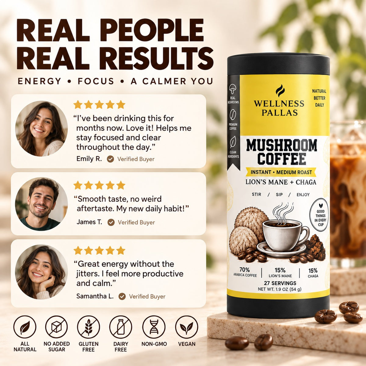 Mushroom Coffee with Lion’s Mane + Chaga